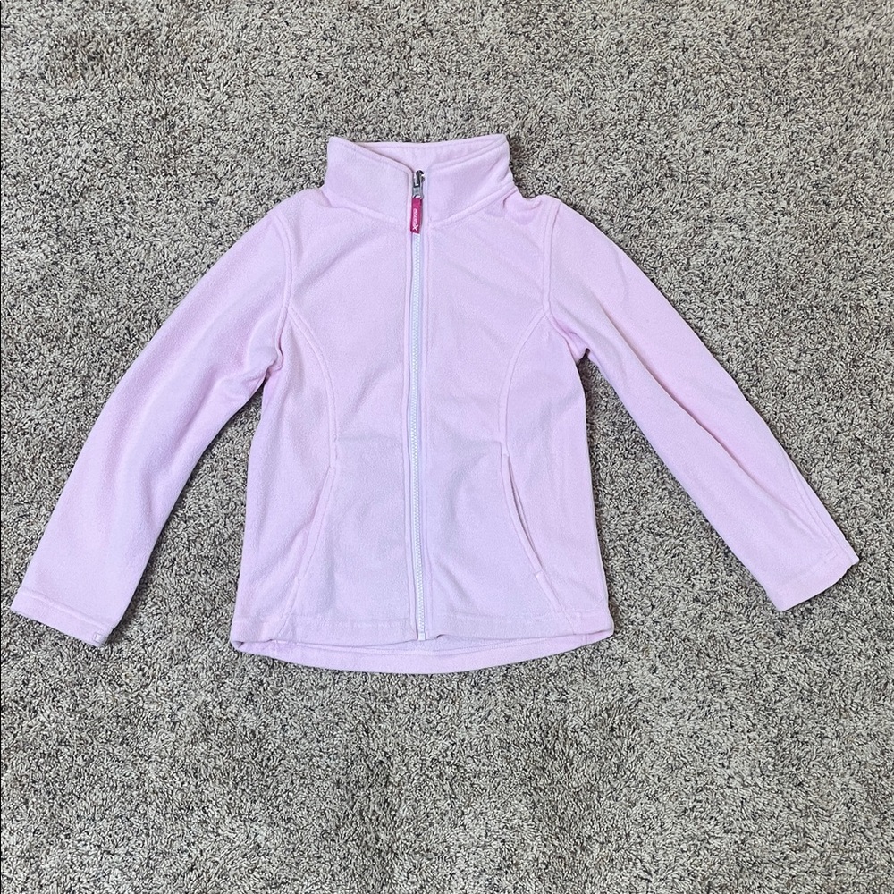 Light Pink Fleece Zip-Up Jacket